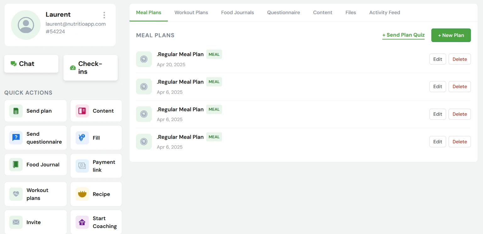 EMR client management nutrition