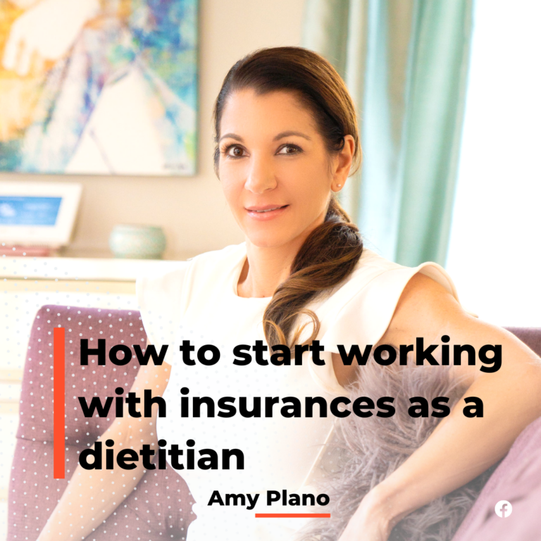 Start working with insurances dietitian Amy Plano