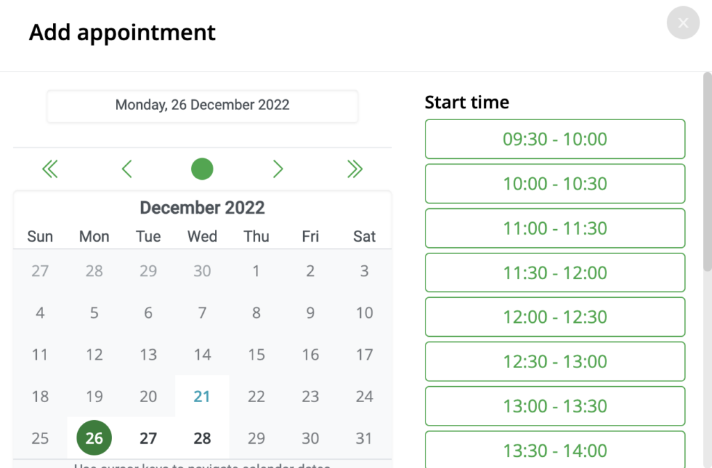 nutrition appointment scheduling software
